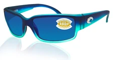 Costa Del Mar Caballito Caribbean Fade Frame Blue Mirror 580P Plastic Lens