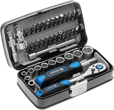 1/4'' Schraubendreher Bits und Zubehör Werkzeugkoffer 38 tlg Set - HT1R462 von Hogert
