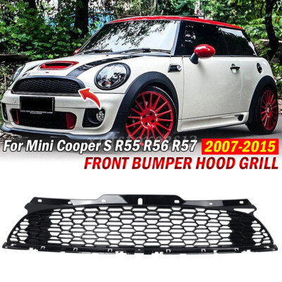 For Mini Cooper S JCW R55 R56 R57 2007-2015 Front Bumper Hood Grille ...