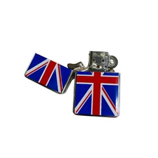 British Flag - Steel Refillable Lighter - Union Jack - C&D Visionary- New In Box