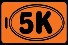 Safety Orange 5K (3.1 Miles) Bag Tag - Free Personalization