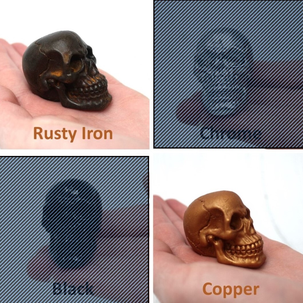 Skull SMALL Resin Head Gothic Figurine Ornament Model Xmas GIFT Stocking Filler - Picture 5 of 12