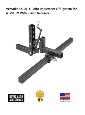 1 Point Implement Lift System Set w/2 Inch Receiver Fits ATV/UTV -High Quality