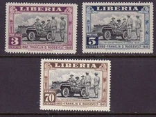 Liberia # 296-97 C51 MNH FDR CV is for Hinged 2020 CV Up 50%+