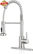 Kitchen Faucet with Pull down Sprayer,Commercial Single Handle Stainless Steel K