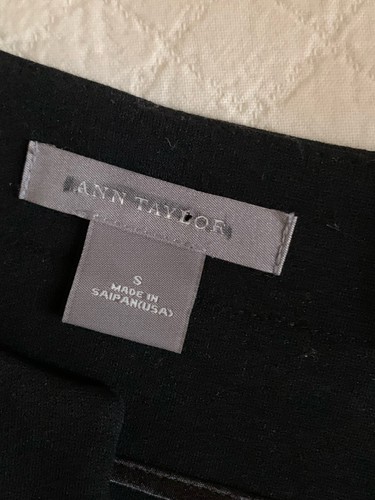 ANN TAYLOR GIACCA elasticizzata senza colletto manica 3/4 taglia small (S) nera nuova senza etichette - Foto 6 di 9