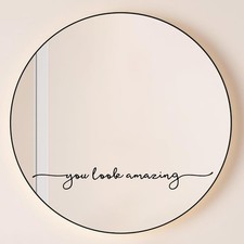 You Look Amazing Mirror Decal - 18 x 2.5 Inch 2.5"L x 18"W, Black
