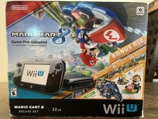 Nintendo Wii U Mario Kart 8 Deluxe Set 32GB Black Console Bundle - BRAND NEW