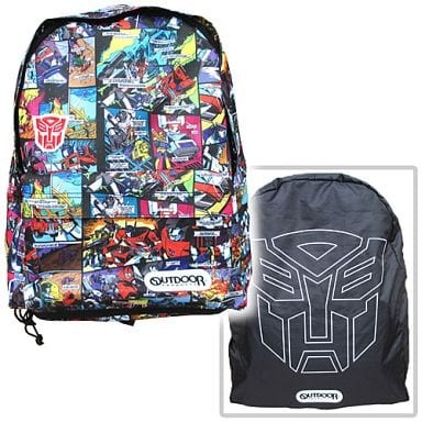 Transformers x Outdoor Products Comic Print Daypack Backpack Rain Cover