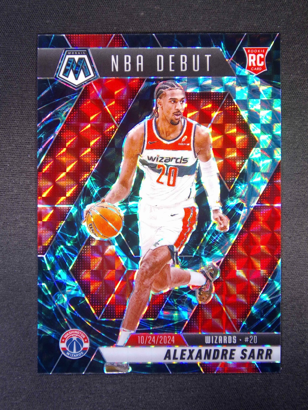 2024-25 Panini Mosaic Alexandre Sarr #254 RC Rookie Debut Genesis SSP