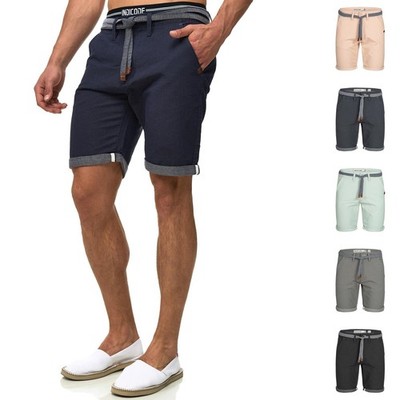 Indicode Herren Shorts Acton-Chinoshorts Bermuda Herrenshorts Männer Kordelzug