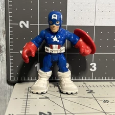 Hasbro Playskool Imaginext Avengers Captain  America 2.75" Figure *Paint damage