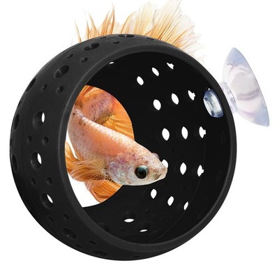 Fhiny Betta Tunnel, Aquarium Fish Hideout with Suction Cup - Shrimp Cave Aqua...