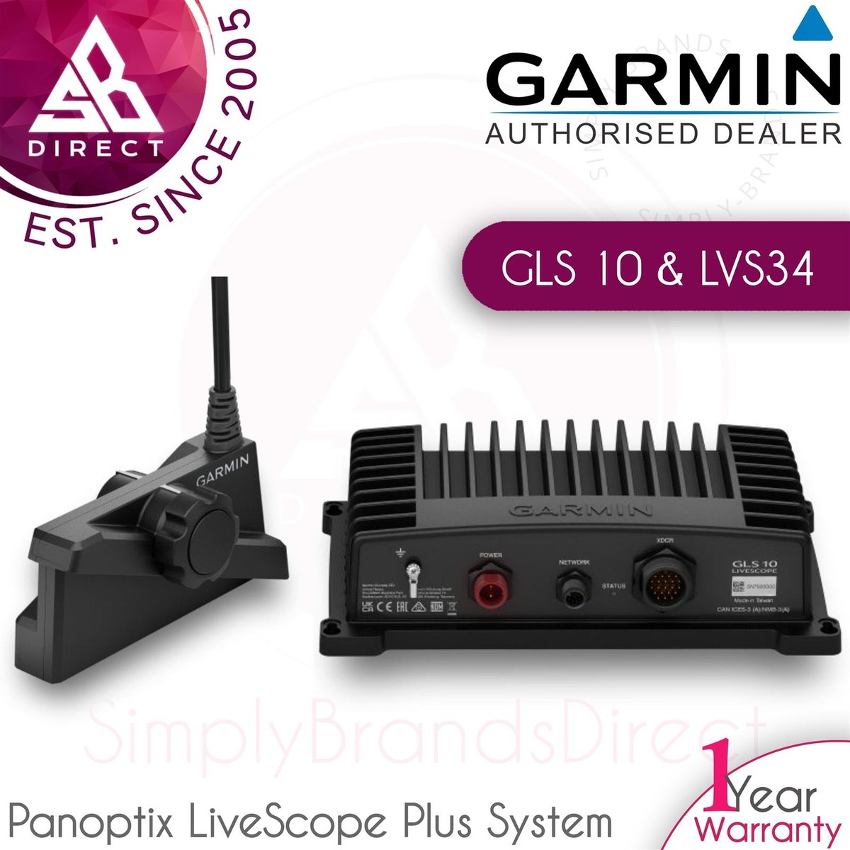 Garmin LiveScope Plus System, With GLS 10 and LVS34 Transducer - Rowlands Marine Electronics Garmin LiveScope Plus System, With GLS 10 and LVS34 Transducer - Rowlands Marine Electronics