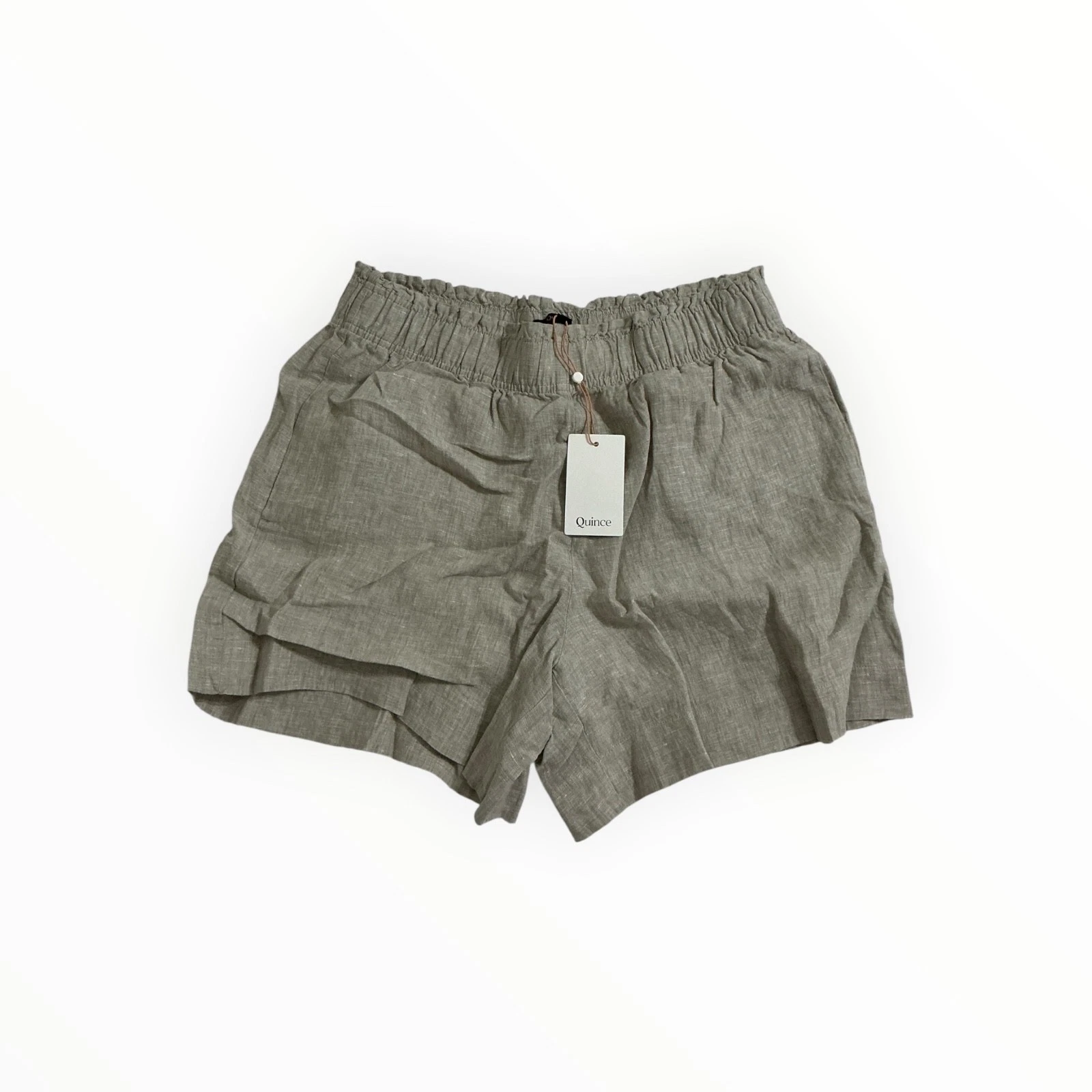 Quince European Linen High Waisted Shorts Flax Women’s Large