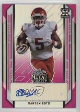 2021 Leaf Metal Draft Pink Rainbow 3/20 Rakeem Boyd #BA-RB1 Auto 0i5i
