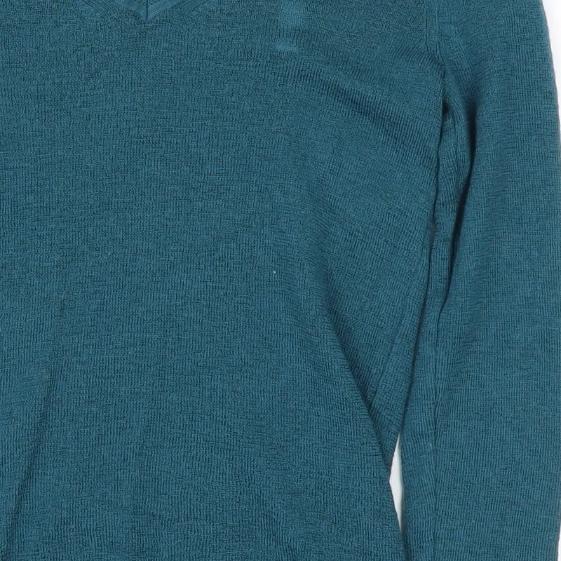 Jersey para mujer Banana Republic azul cuello en V S Foto 4 de 4