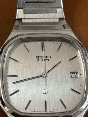 SEIKO Seagull 5932 5030 Quartz Square Silver Dial Men's