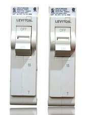 Leviton 15 Amp Circuit Breaker 120 Volt LB115 -T 1-Pole Standard Magnetic 2 PCs