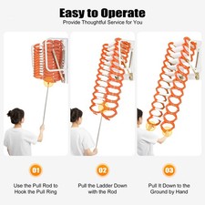 Wall-mounted Attic Folding Staircase Loft Stair Pulldown Retractable Attic Stair