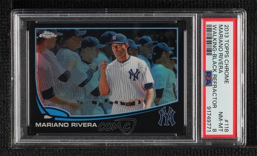 2013 Topps Chrome Black Refractor 52/100 Mariano Rivera #118 HOF 7xr