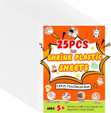 25PCS Shrinky Dink Sheets,Shrink Plastic Sheets for Crafts,Shrinky Art Paper,Shr