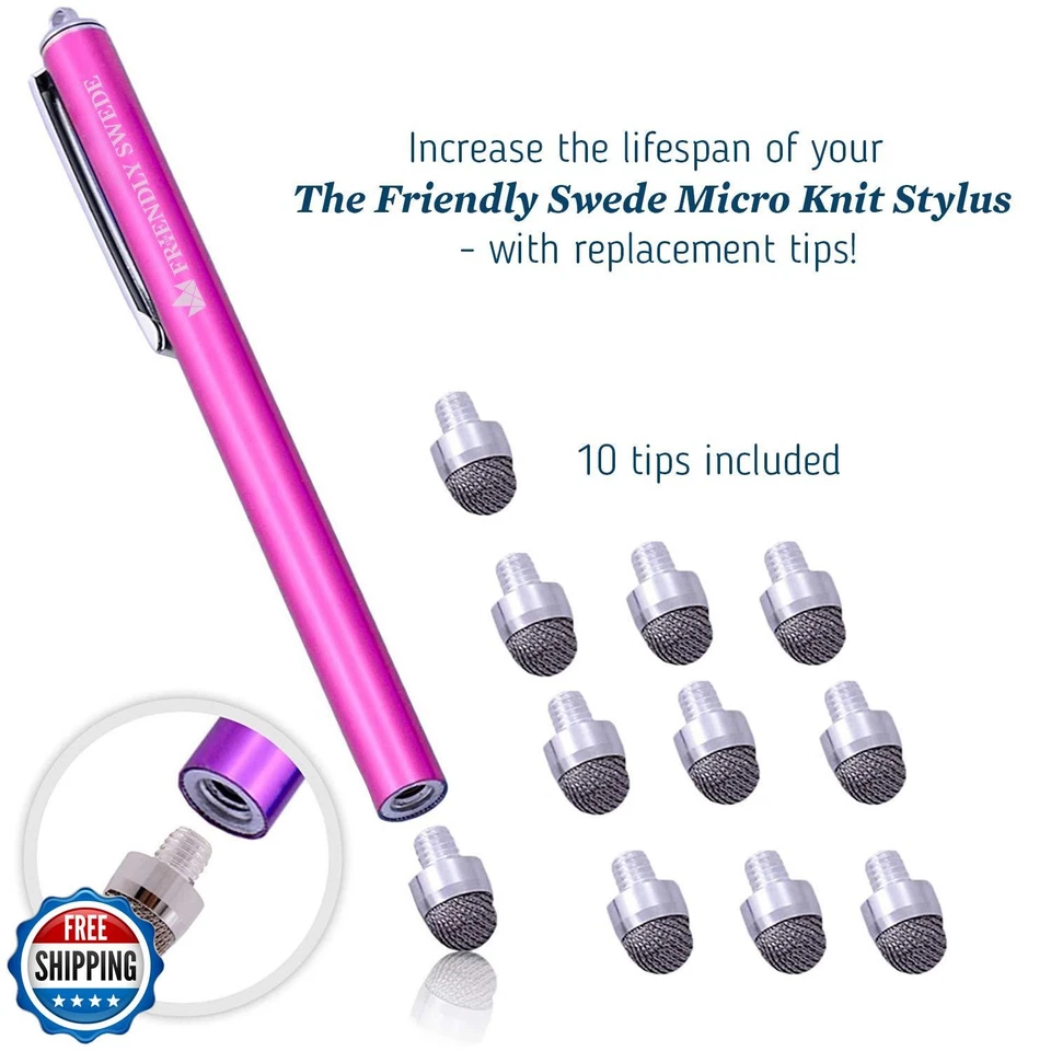 The Friendly Swede Stylus Replacement Tips for Extra Long Fiber Tip Stylus Pe - Image 3 of 4
