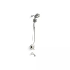 KOHLER Sundae Tub and Shower Faucet 1.75 GPM in Vibrant POLISHED Nickel