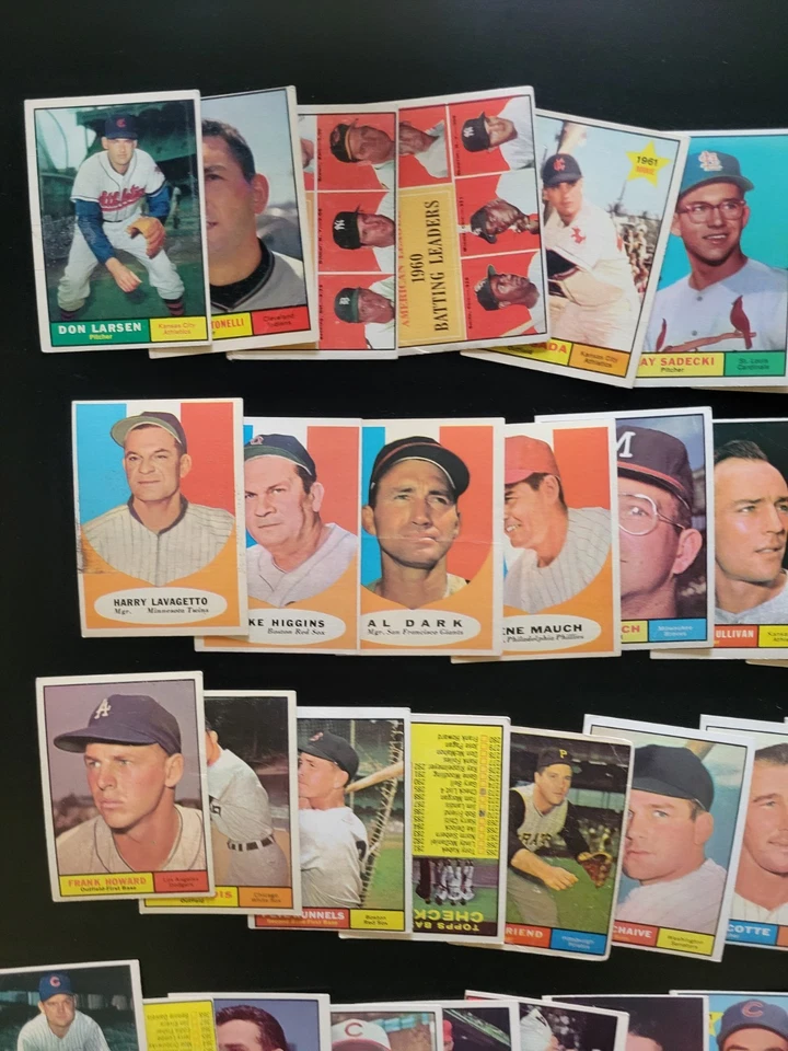 1961 Topps Baseball Cards- 50 Vintage Cards - League Leaders | Don Larsen - Image 2 of 4