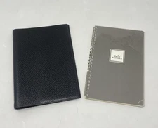 Hermes Agenda GM Notebook Planner Cover Black Pebbled Leather M