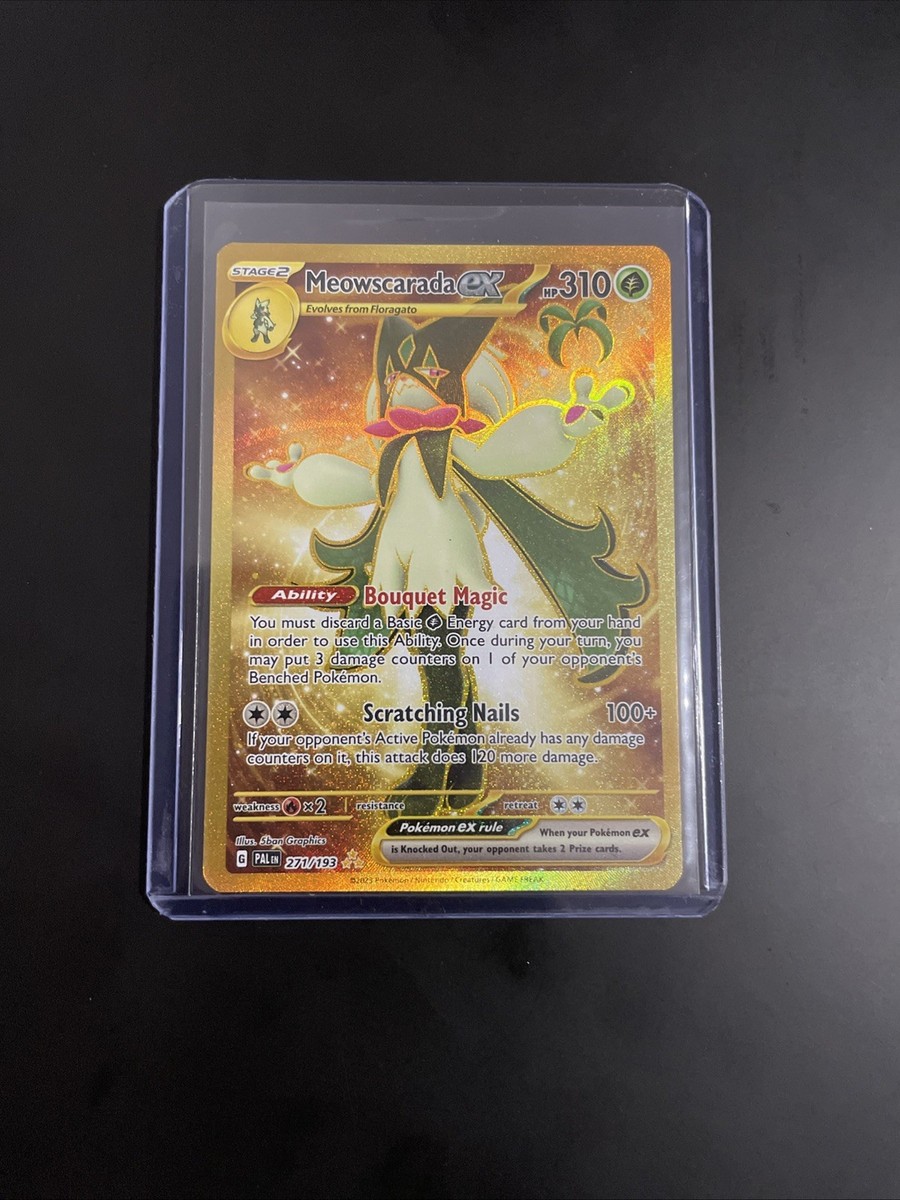 Meowscarada ex - 271/193 - Gold Secret Rare SV Paldea Evolved Pokemon NM