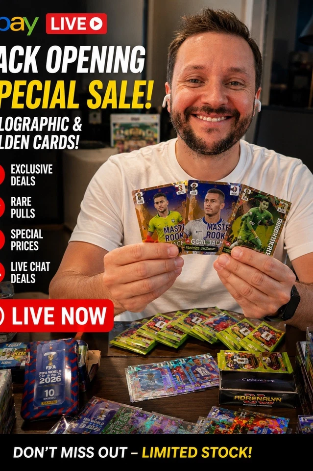 eBay Live Pack Opening – Rare Holographic & Golden Cards + Auctions!
