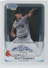 2011 Bowman Draft Chrome Prospects Matt Barnes #BCAP-MB Auto 2x6