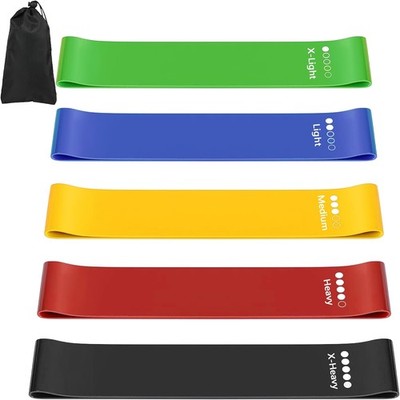Resistance Bands for Working Out, Exercise Bands Set of 5, Elastic Bands for