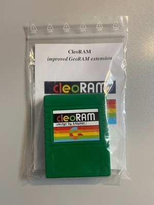 Für Commodore C-64/128 mit Geos-OS:  Cleo-RAM 2-MB Cartridge - NEUWARE
