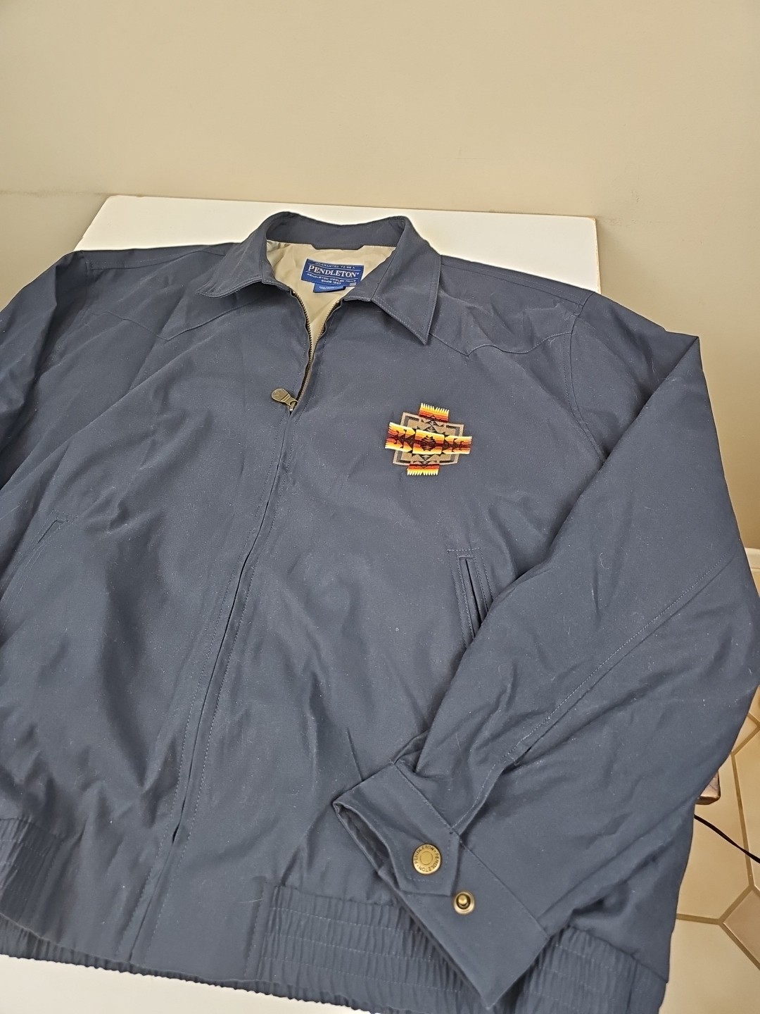 Pendleton Jacket Chief Joseph Pattern Blue Mens S… - image 4