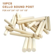 10PCS For 4/4, 3/4, 1/2, 1/4, 1/8 Cello Parts White Pine Cello Sound Post Set