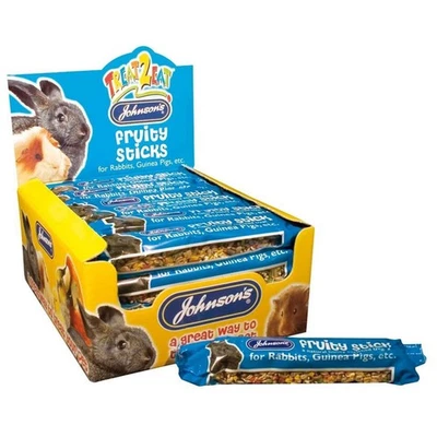 JOHNSON'S FRUITY STICK LECKERLI FUTTER FÜR KANINCHEN & MEERSCHWEINCHEN