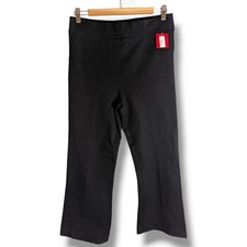 Spanx The Perfect Pant Kick Ponte Flare Womens Large Black High Rise Ankle