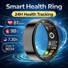 New Smart Ring Fitness Tracker Heart Rate SpO2 Sleep Monitor for iOS Android
