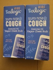 Oilogic Kids Stuffy Nose Cough Essential Oil Vapor Chest Rub 42 oz Pack of 2