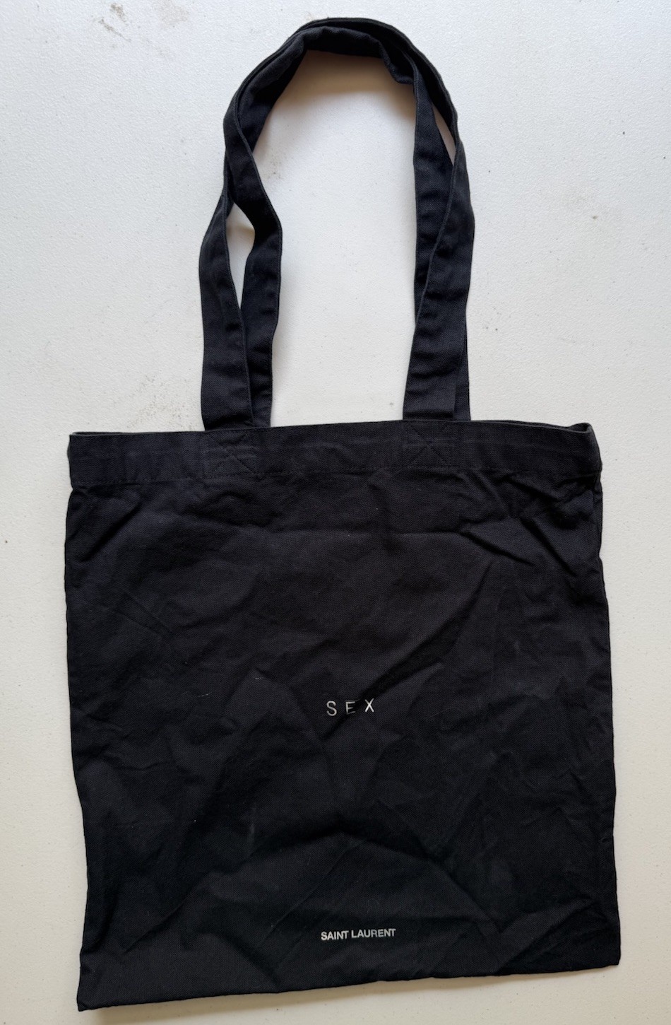 Borsa nera Saint Laurent edizione speciale Sex By Madonna 2022 Art Basel