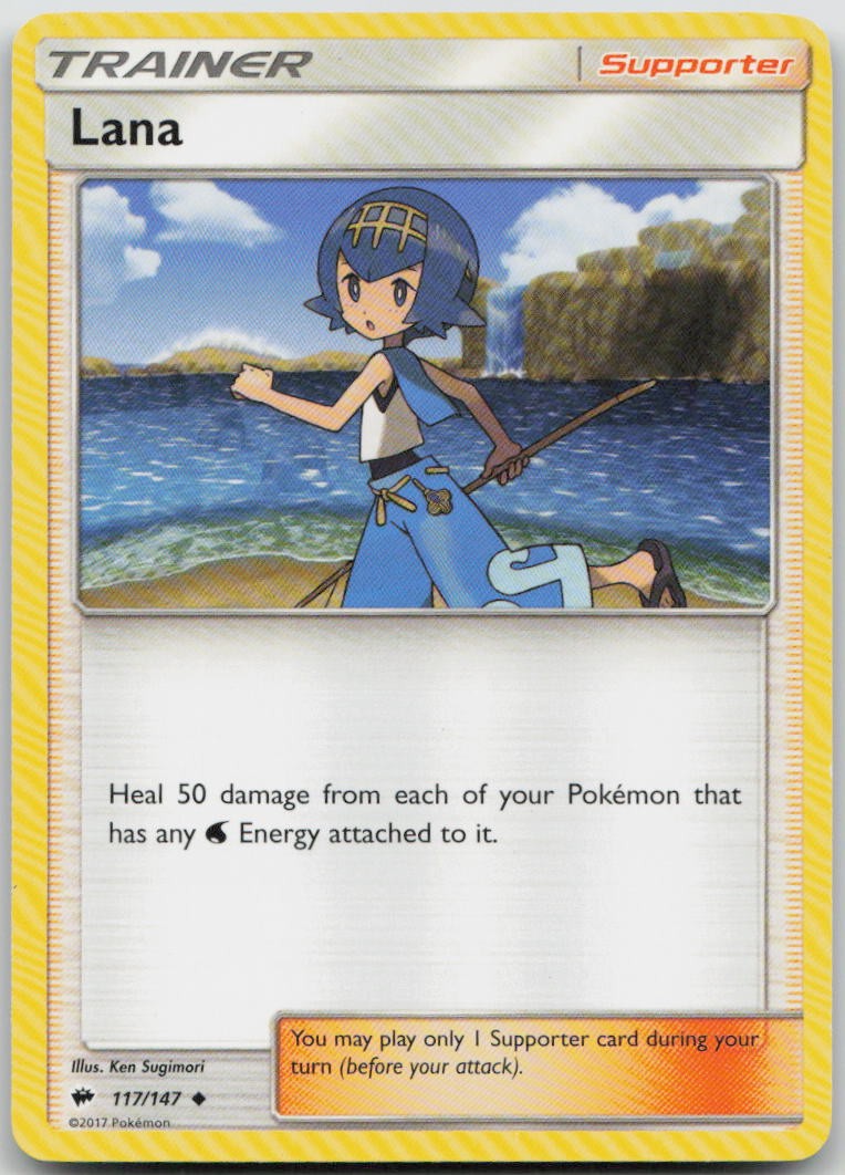Lana 117/147 Burning Shadows Uncommon Pokemon HP