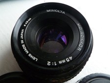 Minolta MD Rokkor 45mm F2 Standard Prime Lens Full Frame - Good Cond