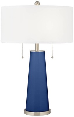 Color Plus Peggy 29 3/4'' Modern Glass Monaco Blue Table Lamp