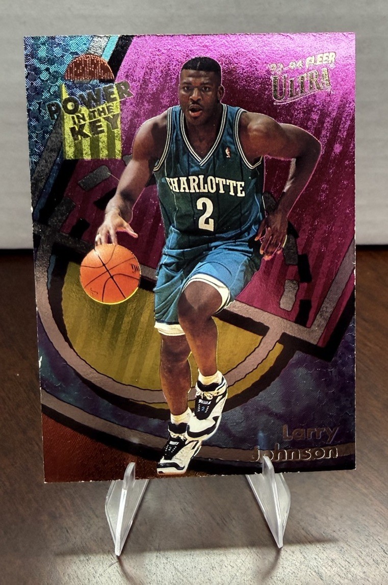 1994-95 Fleer Ultra Larry Johnson Charlotte Hornets Power in the Key #1 of 9