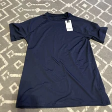 Goodfellow Shirt Mens medium  Navy Blue UPF 50+ Quick Dry Swim Tee Rash Guard