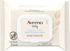 Aveeno Baby Fragrance-Free Hand  Face Wipes with Oat Extract  Aloe, Cleansing