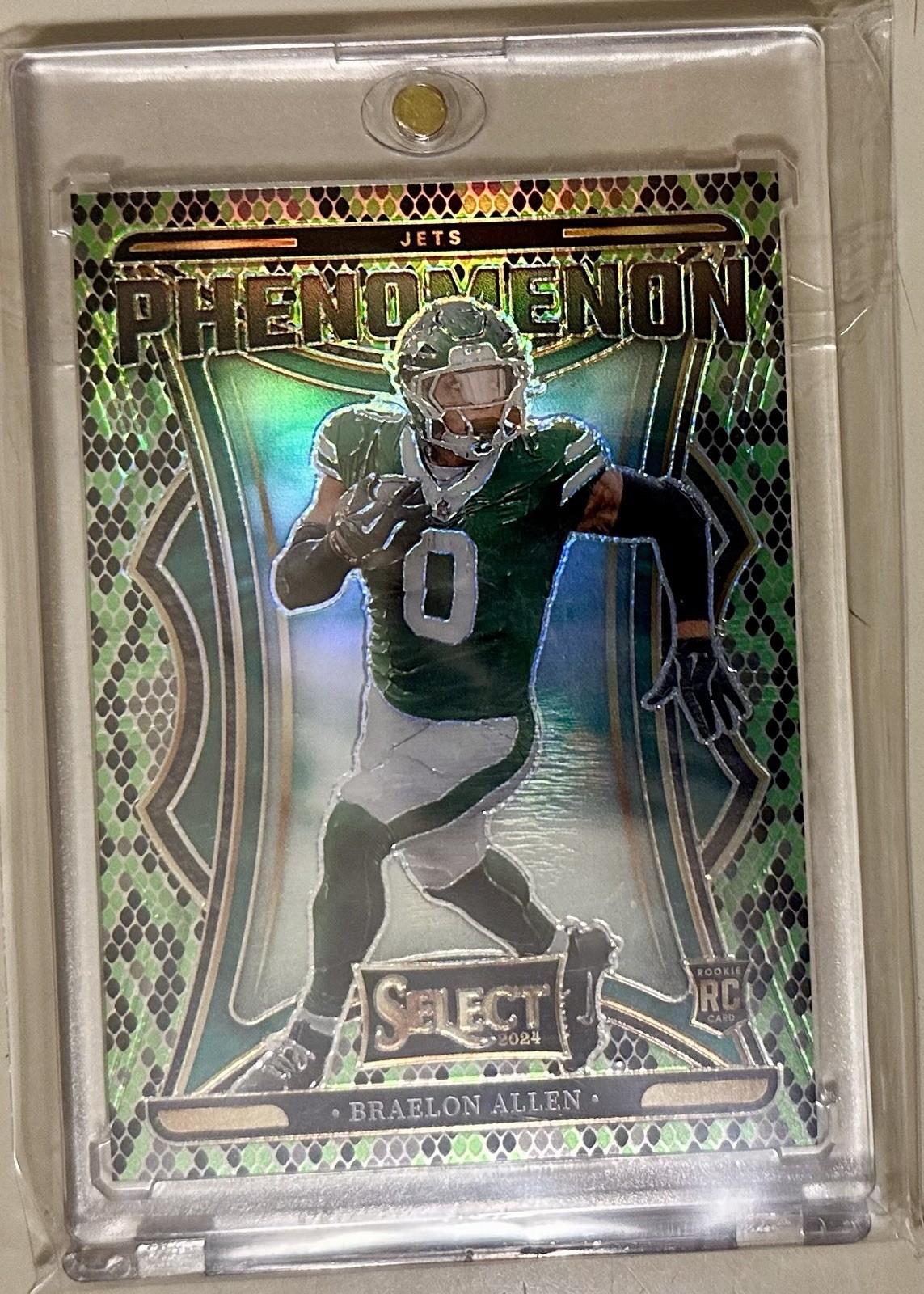 Braelon Allen Panini Select Phenomenon #14 Green & Black Snakeskin