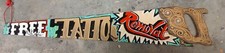 Handpainted Lettering Sign "Free Tattoo Removal" Street Art Decor 1of A Kind